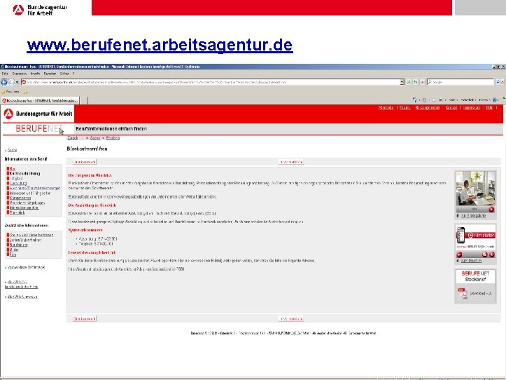 www. berufenet. arbeitsagentur. de 2011, © Bundesagentur für Arbeit Seite 24 