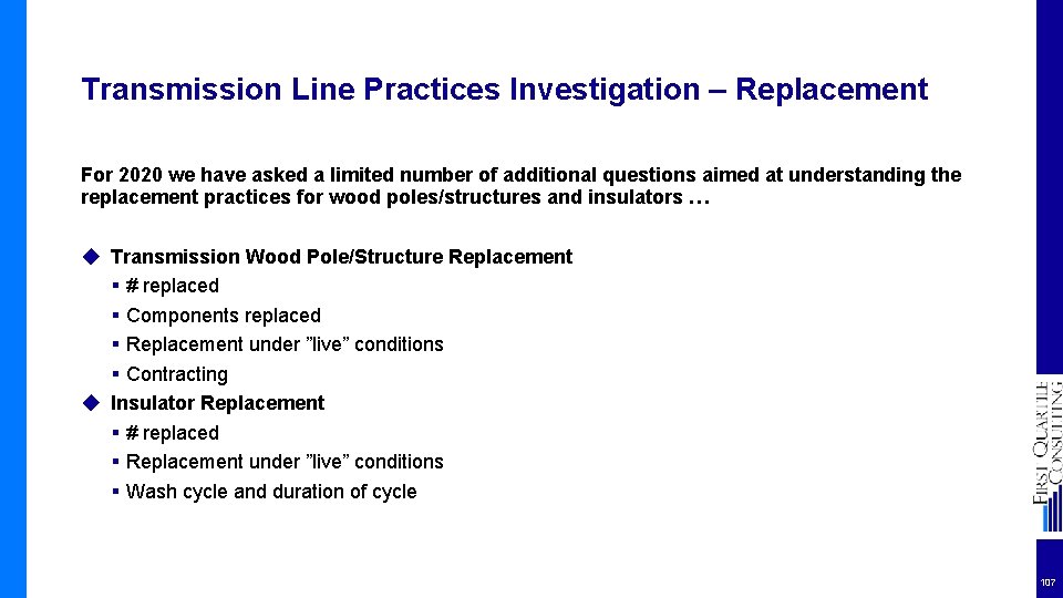 Transmission Line Practices Investigation – Replacement For 2020 we have asked a limited number