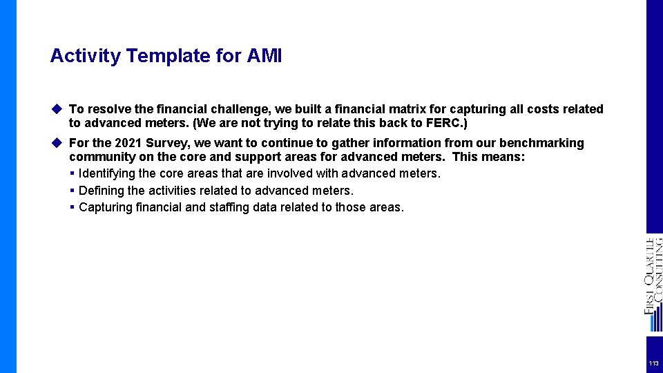 Activity Template for AMI ◆ To resolve the financial challenge, we built a financial