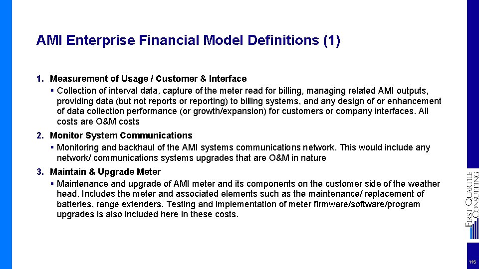 AMI Enterprise Financial Model Definitions (1) 1. Measurement of Usage / Customer & Interface
