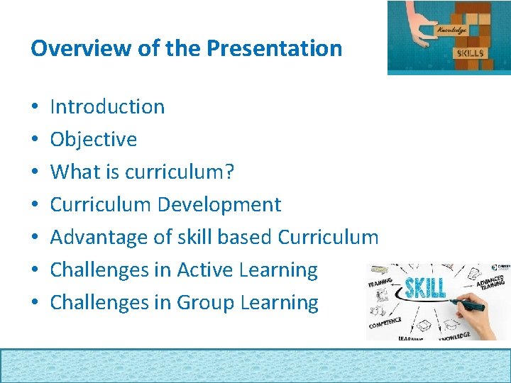 Overview of the Presentation • • Introduction Objective What is curriculum? Curriculum Development Advantage