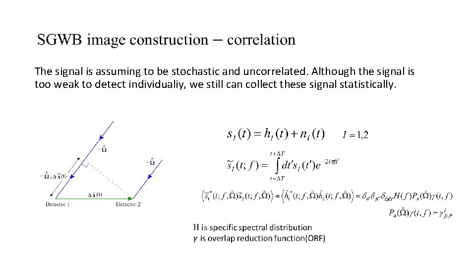The signal is assuming to be stochastic and uncorrelated. Although the signal is too
