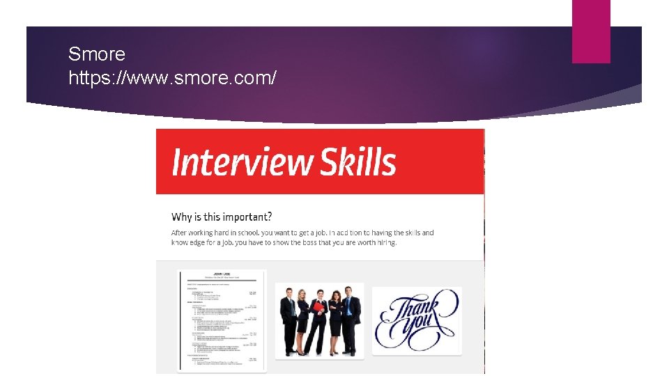 Smore https: //www. smore. com/ 