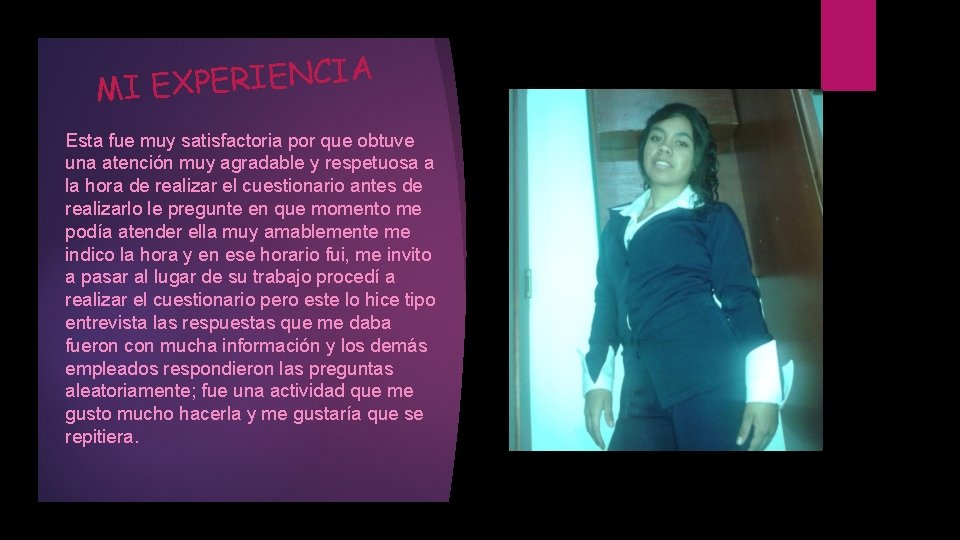 A I C N E I R E P X MI E Esta fue