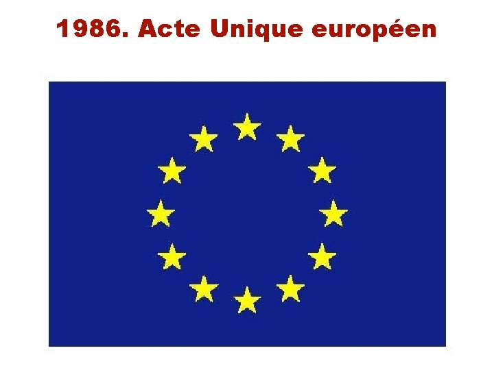 1986. Acte Unique européen 