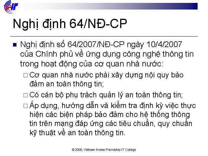 Nghị định 64/NĐ-CP n Nghị định số 64/2007/NĐ-CP ngày 10/4/2007 của Chính phủ về