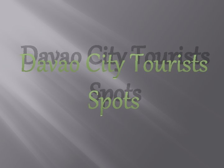 Davao City Tourists Spots 