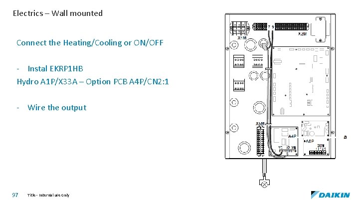 Electrics – Wall mounted Connect the Heating/Cooling or ON/OFF - Instal EKRP 1 HB