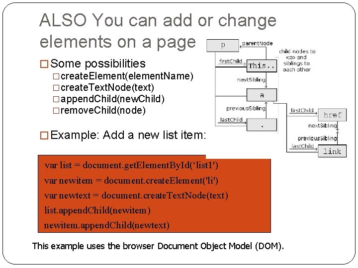 ALSO You can add or change elements on a page � Some possibilities �create. ALSO You can add or change elements on a page � Some possibilities �create.