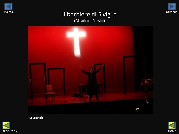 Il barbiere di Siviglia Indietro Continua (Gioachino Rossini) La calunnia PRODUZIONI HOME 