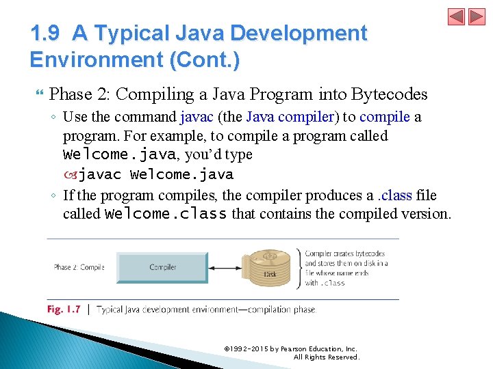 1. 9 A Typical Java Development Environment (Cont. ) Phase 2: Compiling a Java