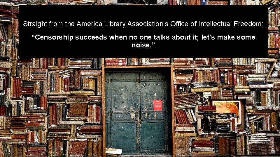 Add a Slide Title - 3 Straight from the America Library Association’s Office of