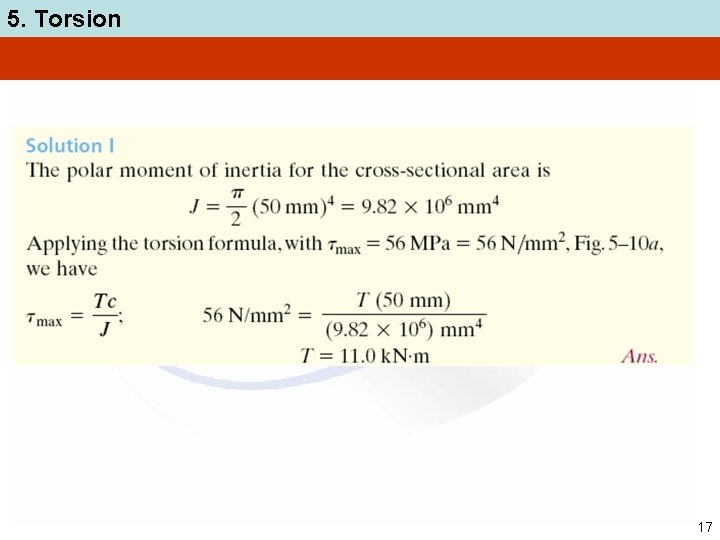 5. Torsion 17 