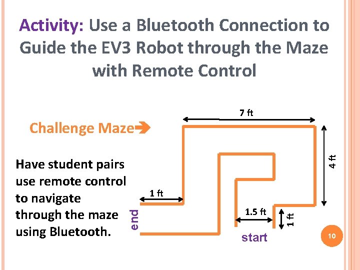 Activity: Use a Bluetooth Connection to Guide the EV 3 Robot through the Maze