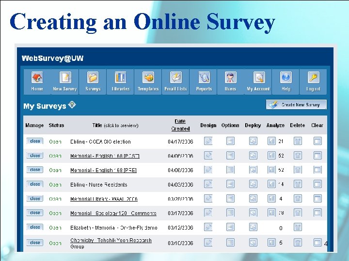 Creating an Online Survey 4 