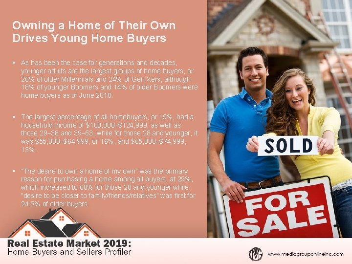 Owning a Home of Their Own Drives Young Home Buyers § As has been