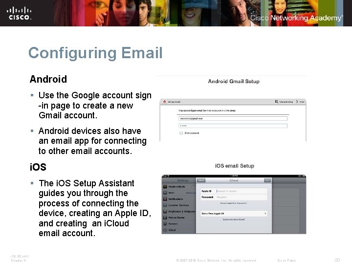 Configuring Email Android § Use the Google account sign -in page to create a