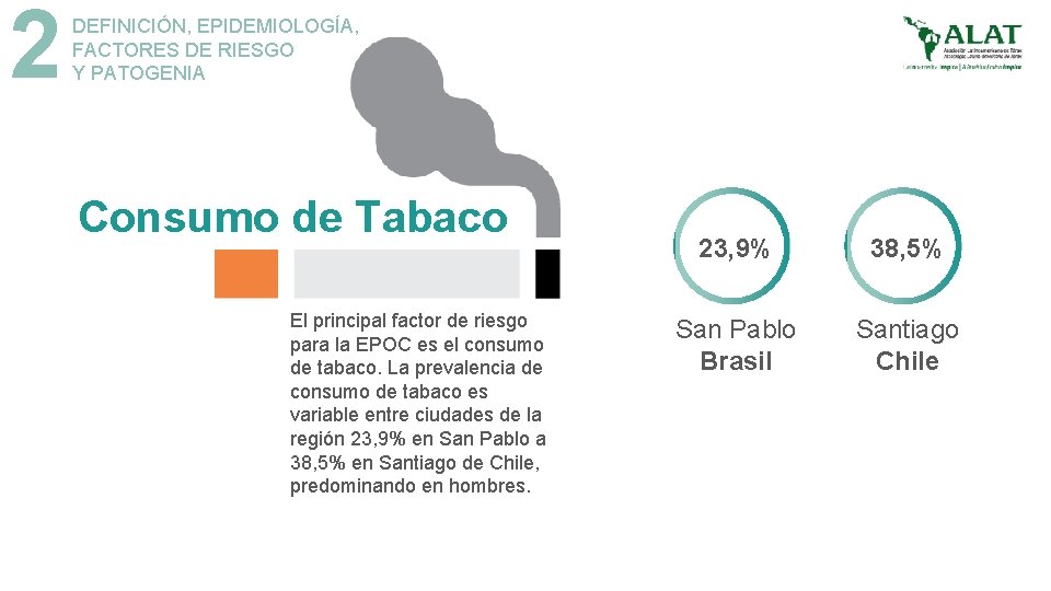 2 DEFINICIÓN, EPIDEMIOLOGÍA, FACTORES DE RIESGO Y PATOGENIA Consumo de Tabaco El principal factor