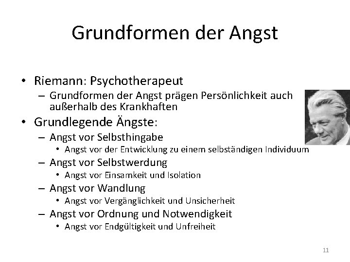 Grundformen der Angst • Riemann: Psychotherapeut – Grundformen der Angst prägen Persönlichkeit auch außerhalb