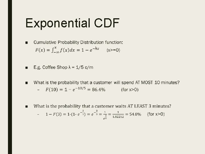 Exponential CDF ■ 