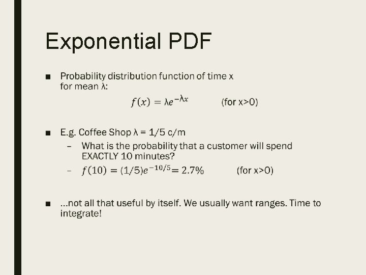 Exponential PDF ■ 