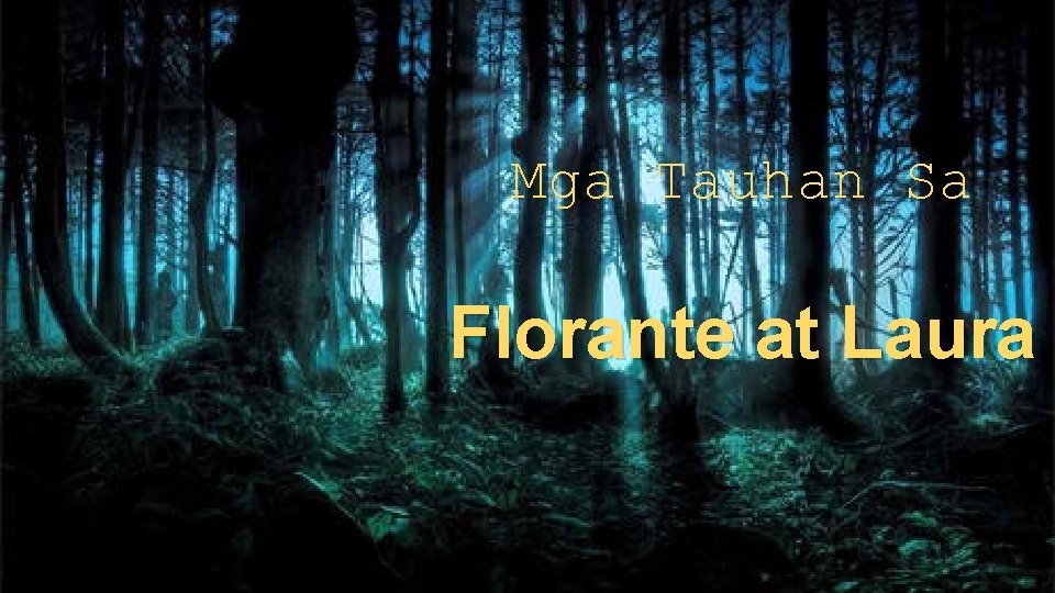 Mga Tauhan Sa Florante at Laura 