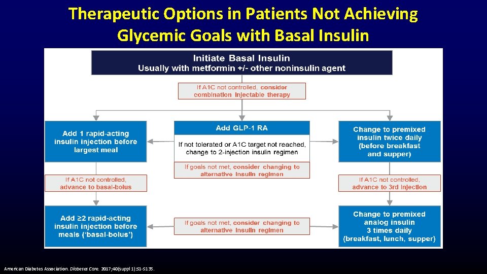 Therapeutic Options in Patients Not Achieving Glycemic Goals with Basal Insulin American Diabetes Association.