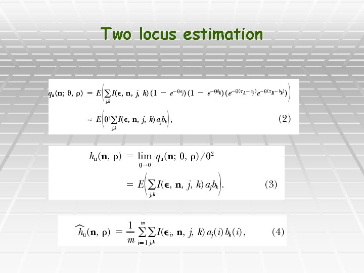 Two locus estimation 