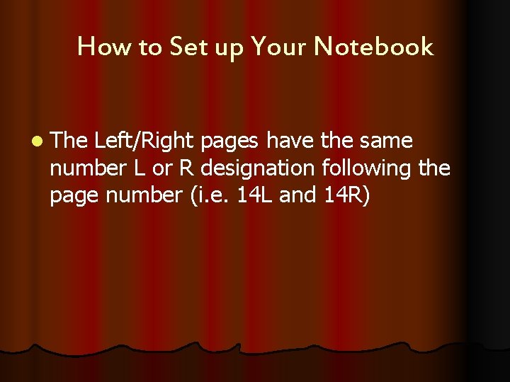 How to Set up Your Notebook l The Left/Right pages have the same number