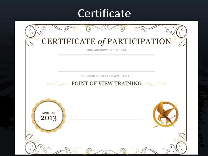 Certificate 