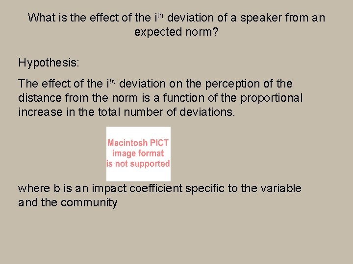 What is the effect of the ith deviation of a speaker from an expected