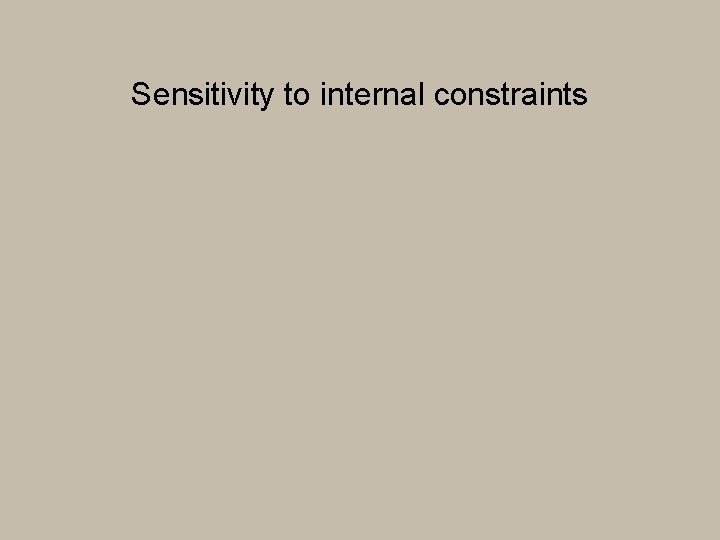 Sensitivity to internal constraints 