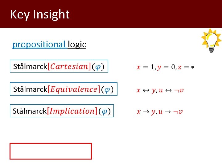 Key Insight propositional logic 