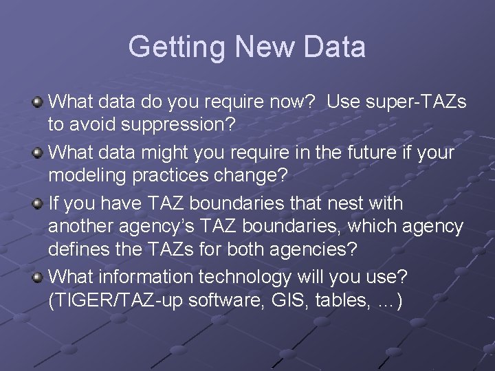 Transportation Analysis Zones Changing Boundaries For Our Future