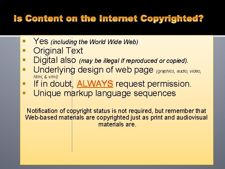 Yes (including the World Wide Web) Original Text Digital also (may be illegal Yes (including the World Wide Web) Original Text Digital also (may be illegal