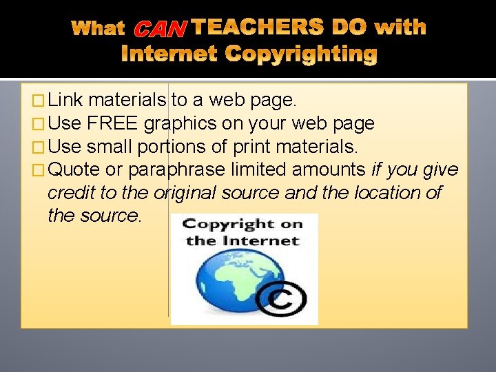 CAN � Link materials to a web page. � Use FREE graphics on your CAN � Link materials to a web page. � Use FREE graphics on your