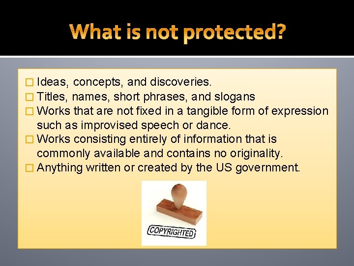 � Ideas, concepts, and discoveries. � Titles, names, short phrases, and slogans � Works � Ideas, concepts, and discoveries. � Titles, names, short phrases, and slogans � Works