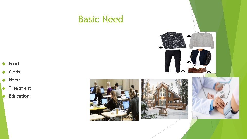 Basic Need Food Cloth Home Treatment Education 