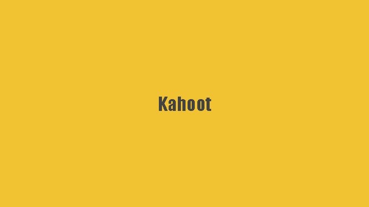 Kahoot 