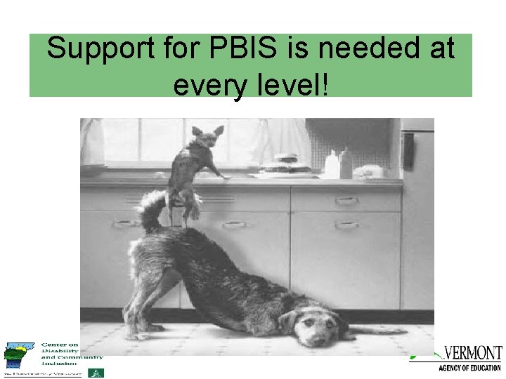 Support for PBIS is needed at every level! 