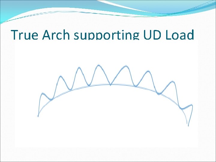 True Arch supporting UD Load 