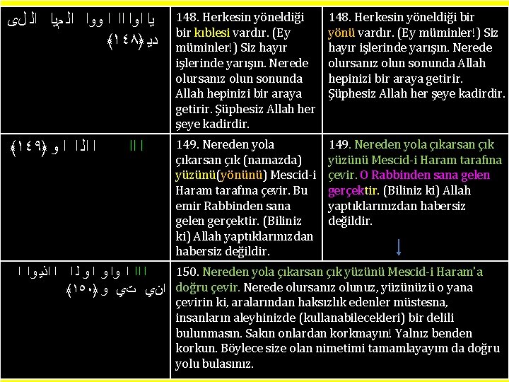  ﻳﺍ ﺍﻭﺍ ﺍﺍ ﺍ ﻭﻭﺍ ﺍﻟ ﻡﻳﺍ ﺍﻟ ﻝﻯ ﴾١٤٨﴿ ﺩﻳ 148. Herkesin