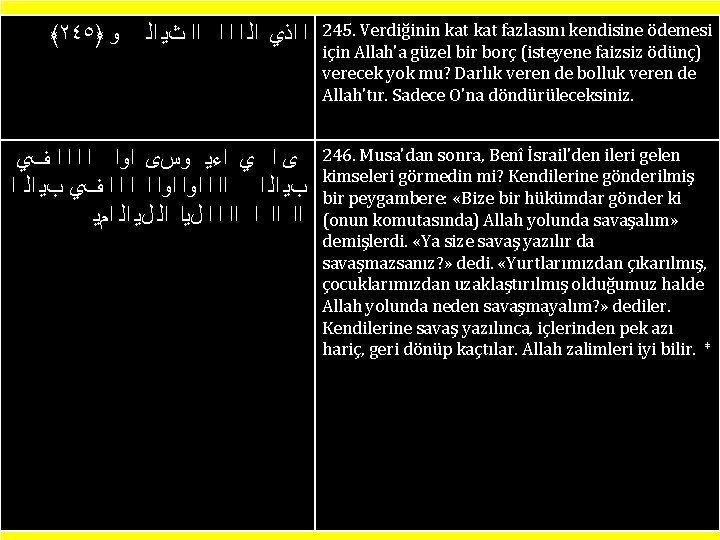  ﺍ ﺍﺫﻱ ﺍﻟ ﺍ ﺍﺍ ﺙﻳ ﺍﻟ 245. Verdiğinin kat fazlasını kendisine ödemesi