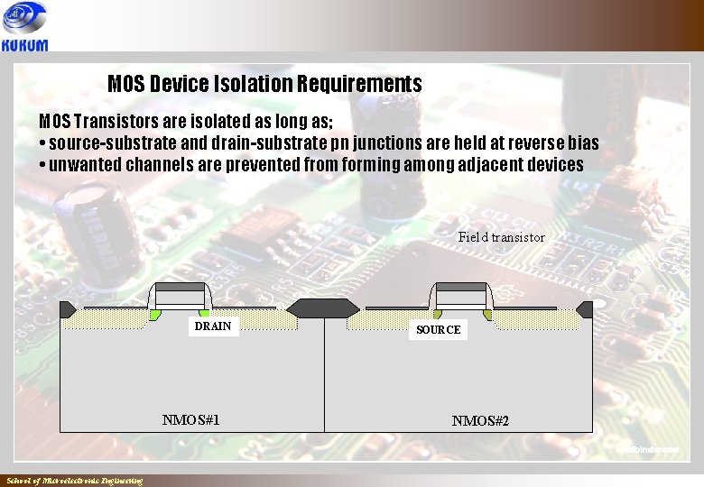 MOS Device Isolation Requirements MOS Transistors are isolated as long as; • source-substrate and MOS Device Isolation Requirements MOS Transistors are isolated as long as; • source-substrate and