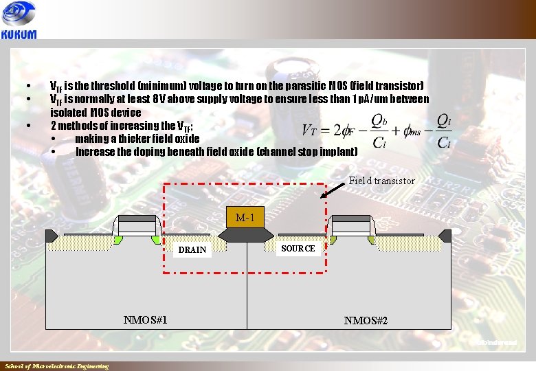  • • • VTF is the threshold (minimum) voltage to turn on the