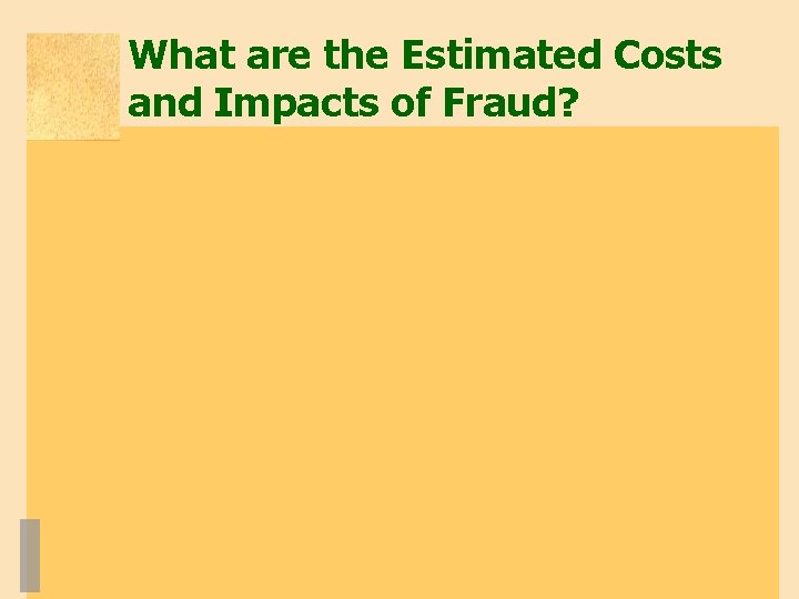 What are the Estimated Costs and Impacts of Fraud? 