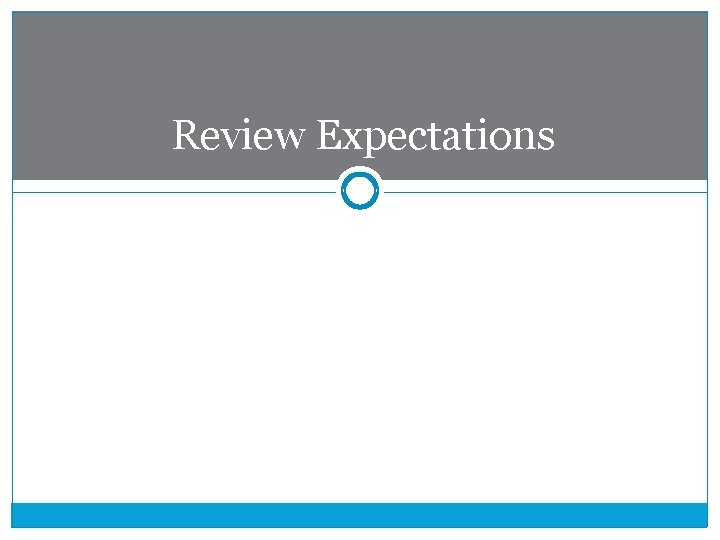 Review Expectations 