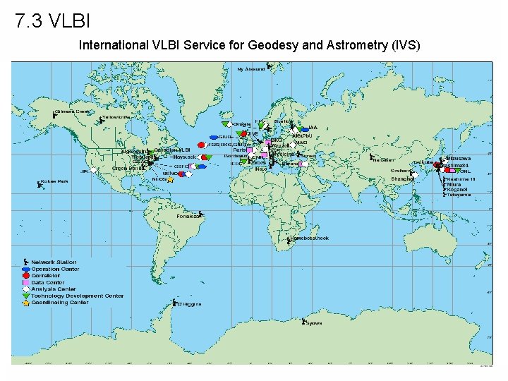7. 3 VLBI International VLBI Service for Geodesy and Astrometry (IVS) 