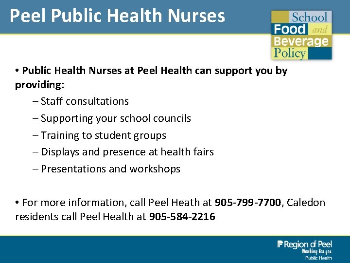 Peel Public Health Nurses • Public Health Nurses at Peel Health can support you