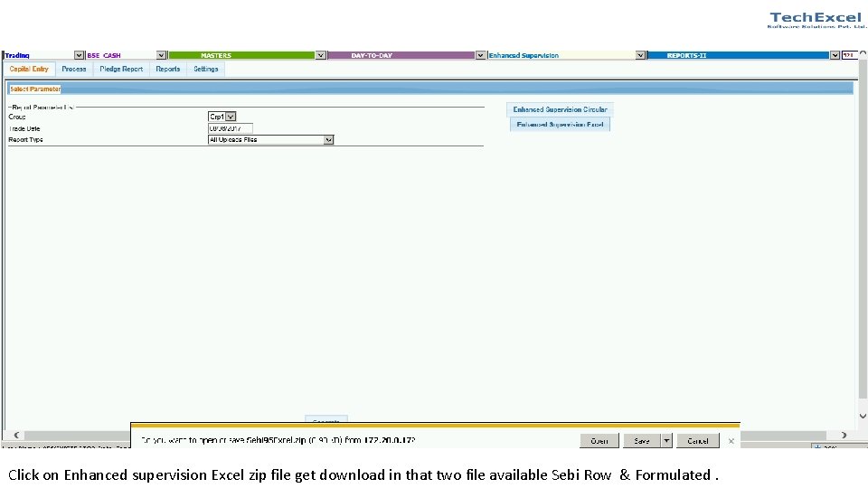 Click on Enhanced supervision Excel zip file get download in that two file available